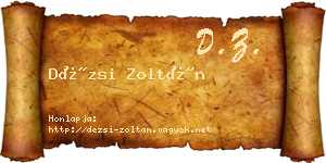 Dézsi Zoltán névjegykártya